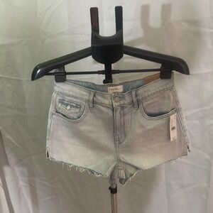 PacSun Blue Jean Shorts Distressed Frayed Hem